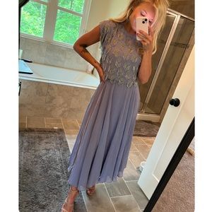 ASOS periwinkle sequin crop top dress